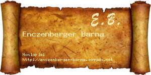 Enczenberger Barna névjegykártya