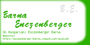 barna enczenberger business card